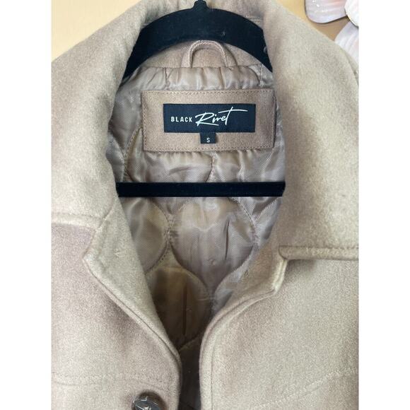 Black Rivet Wool camel brown jacket small - Picture 4 of 9